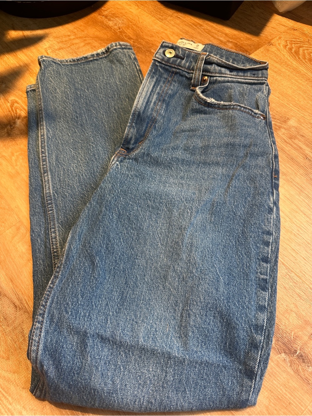 Abercrombie & Fitch Women's Slim Straight Blue Jeans